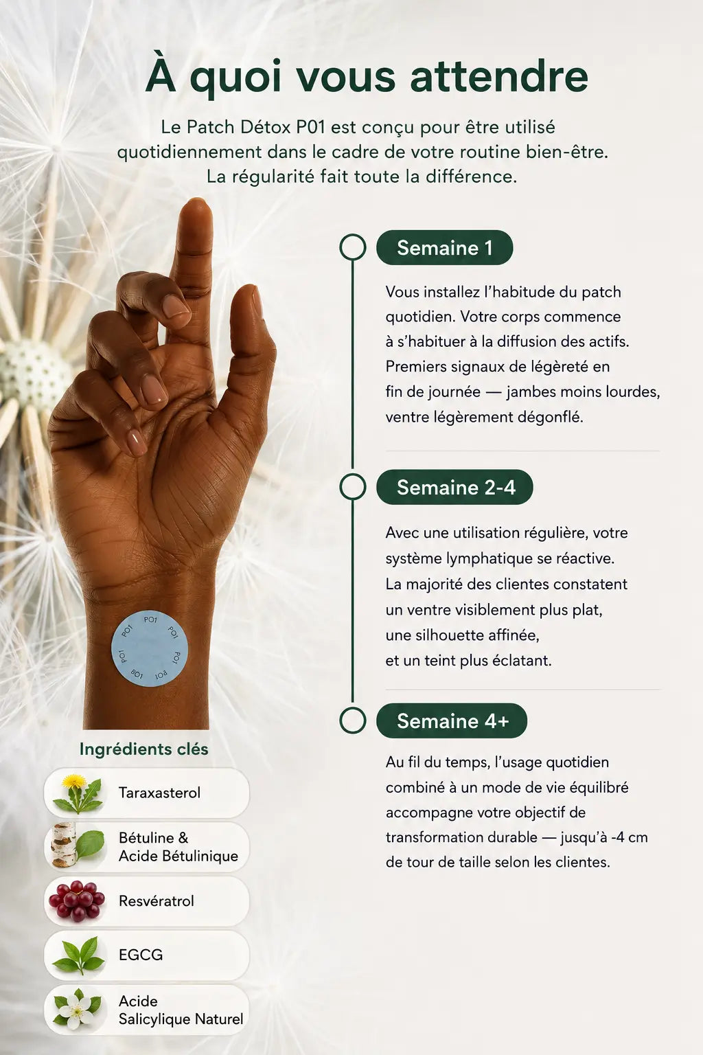 Patch Anti-Gonflement au pissenlit (Drainage Lymphatique)